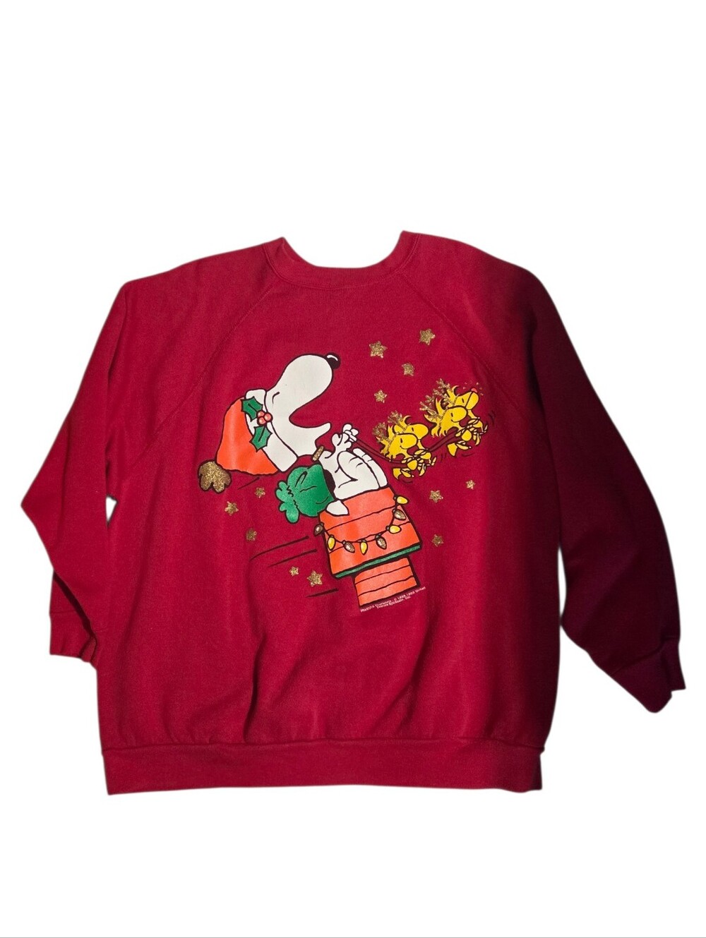 Vtg Snoopy Holiday Crewneck Sweatshirt